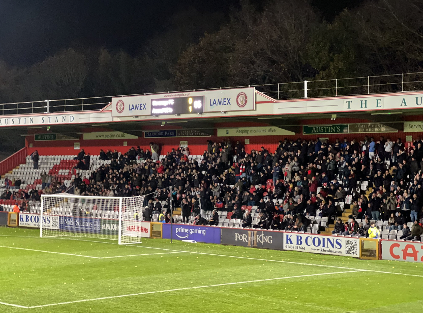 Stevenage 3-2 Arsenal U21 - Young Guns suffer Papa John's KO