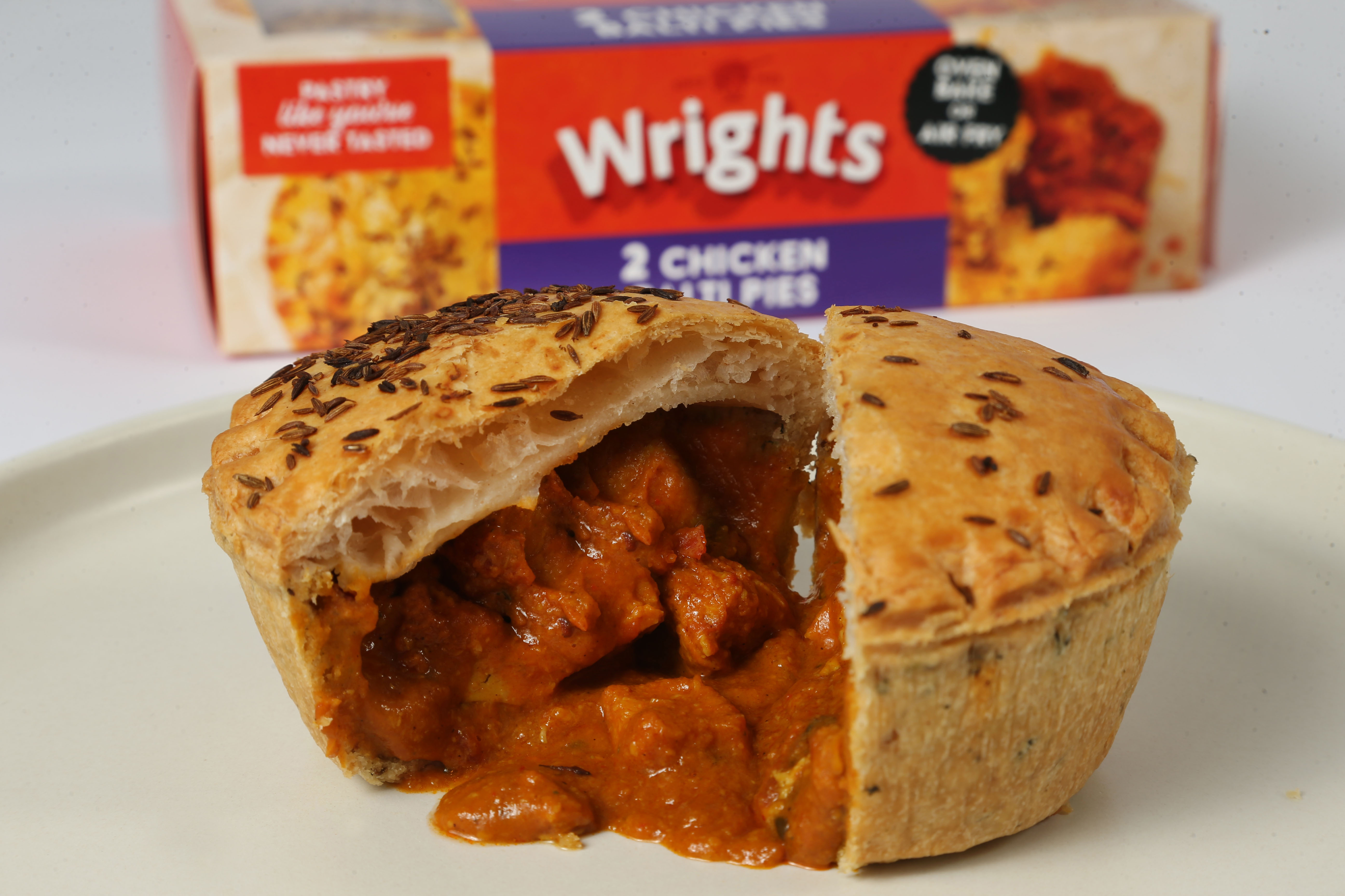 Wright's Chicken Balti Pies at Tesco or buy them at Arsenal 