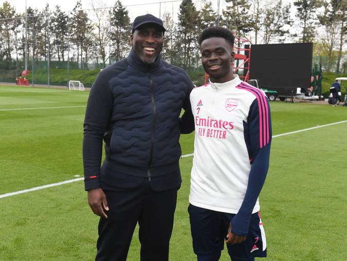 Invincible inspiration as Sol Campbell overlooks Arsenal training 