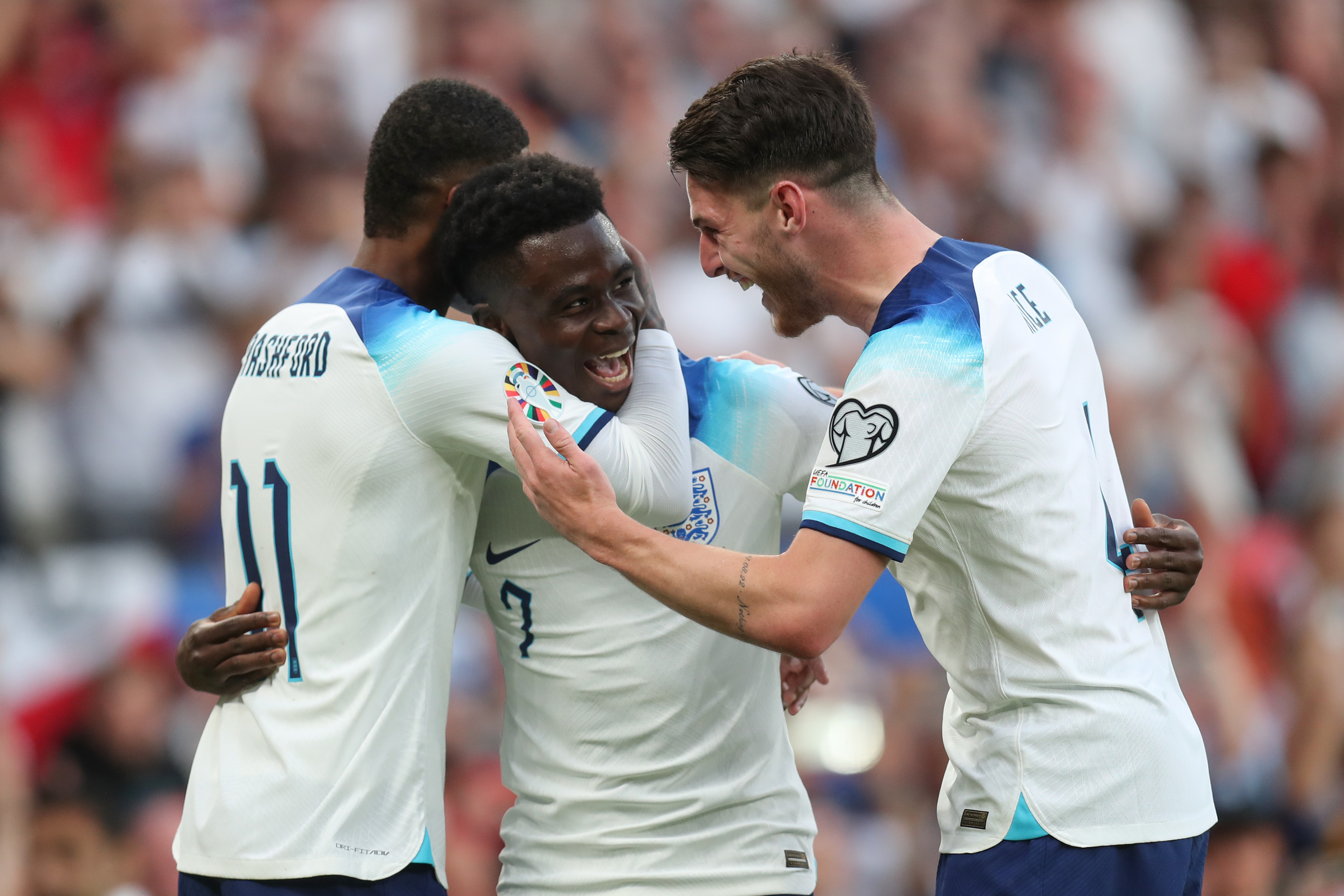 Player Ratings: England 7-0 North Macedonia - Bukayo Saka grabs impressive hattrick 