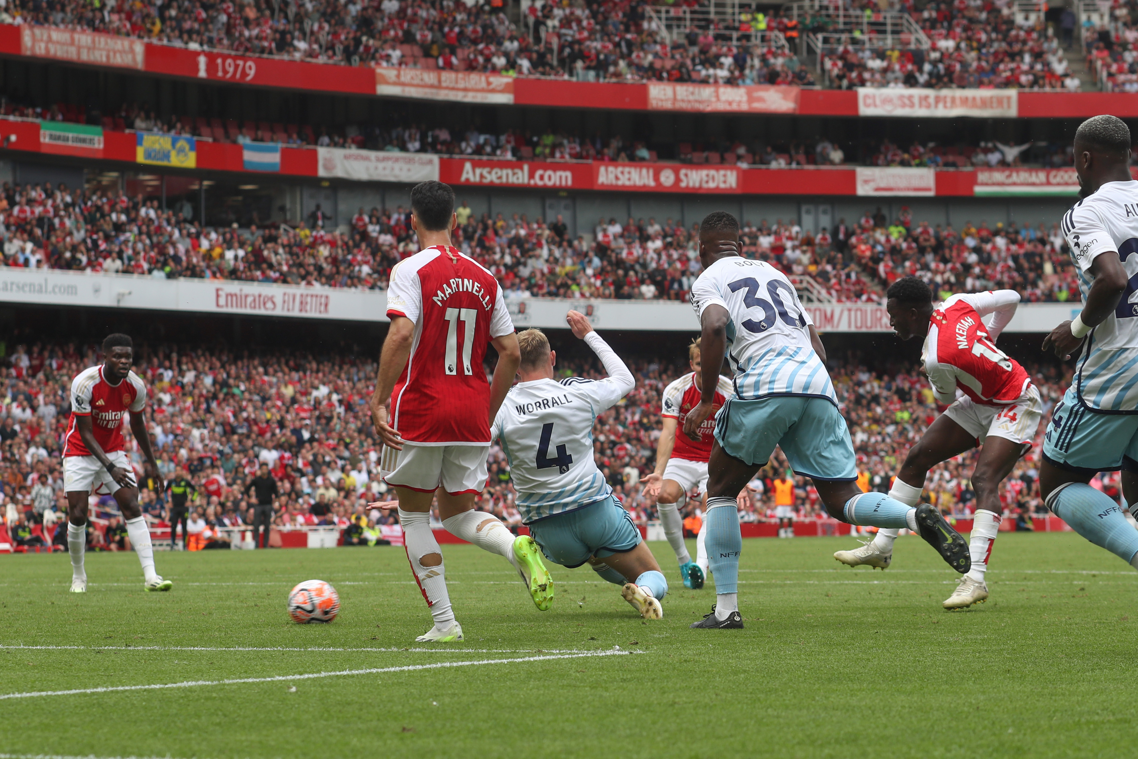 Arsenal 2-1 Nottingham Forest: Nketiah and Saka's stunner seal victory on Premier League opening weekend  