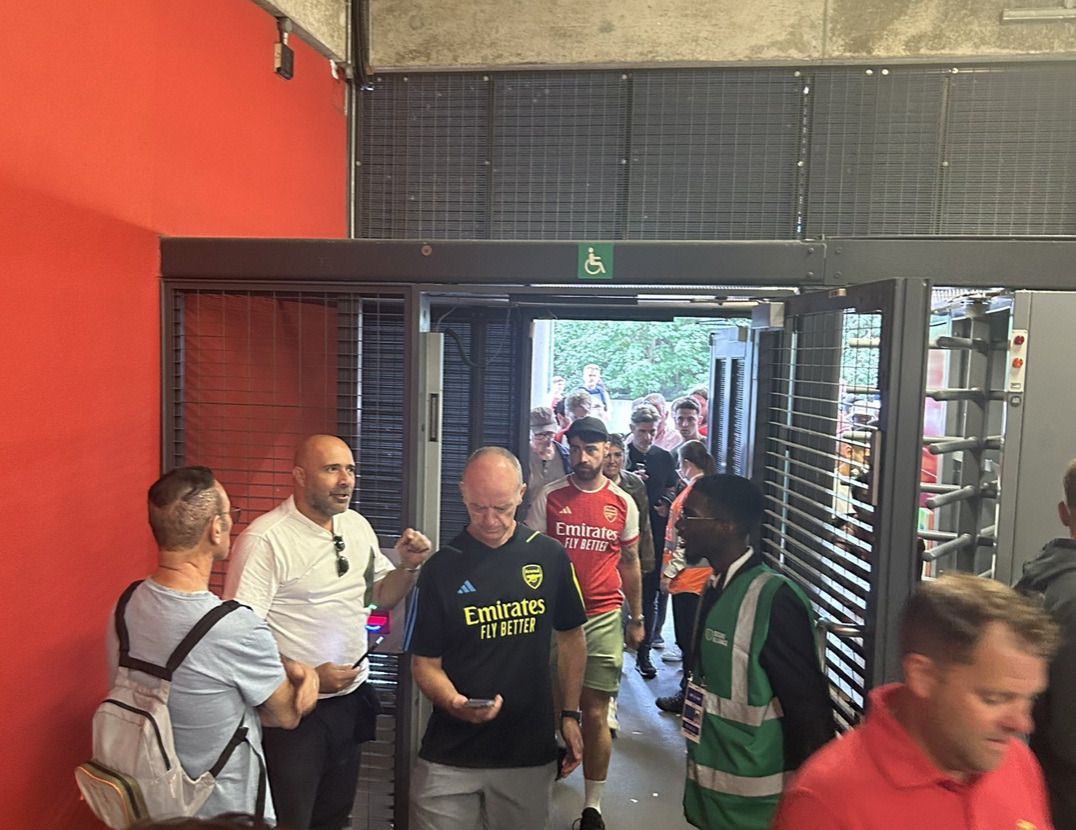 Arsenal support worker confirms gates opened before kick-off to let fans in without ticket checks 