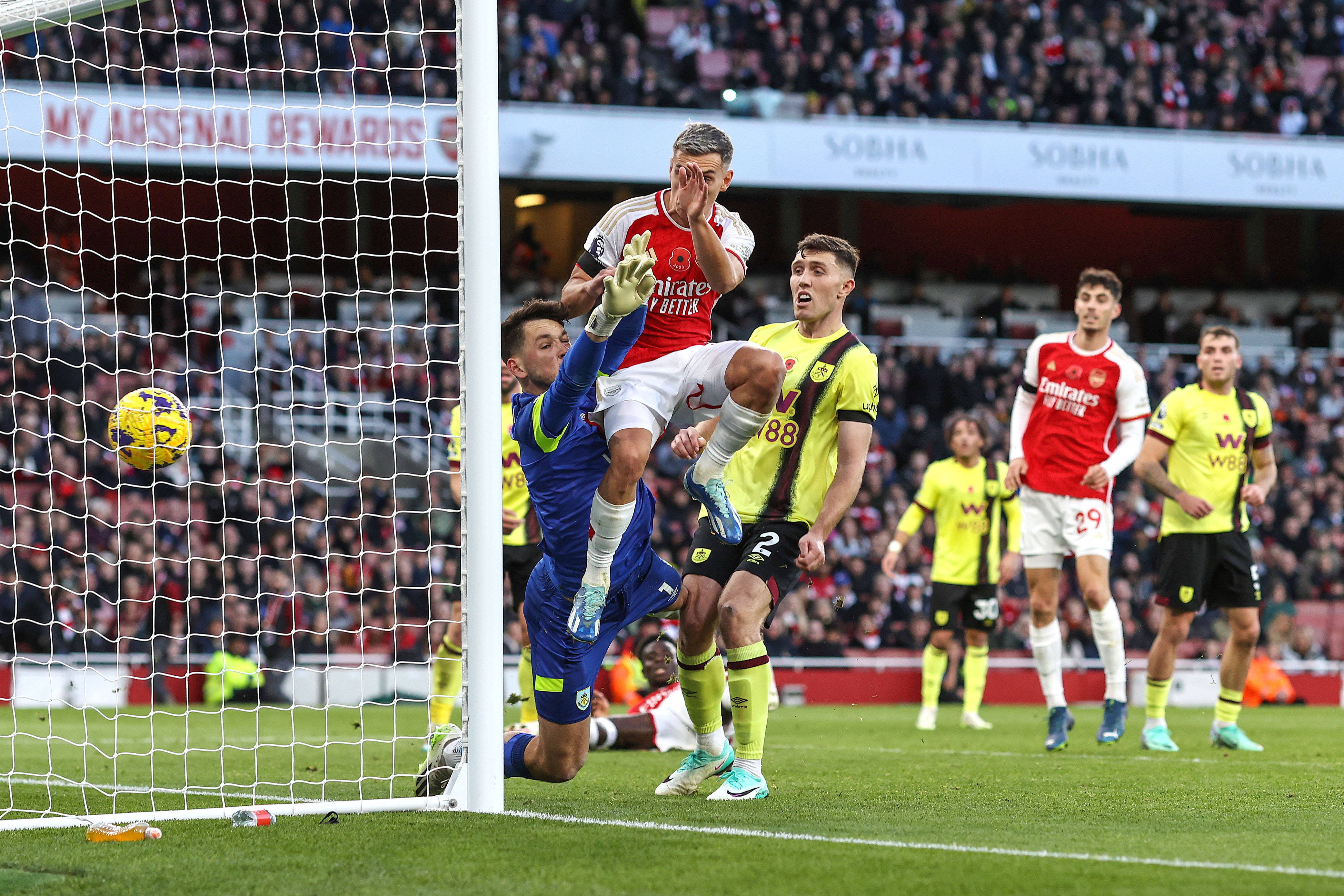 Arsenal 3-1 Burnley: Gunners move to second spot after Trossard, Saliba and Zinchenko seal victory 