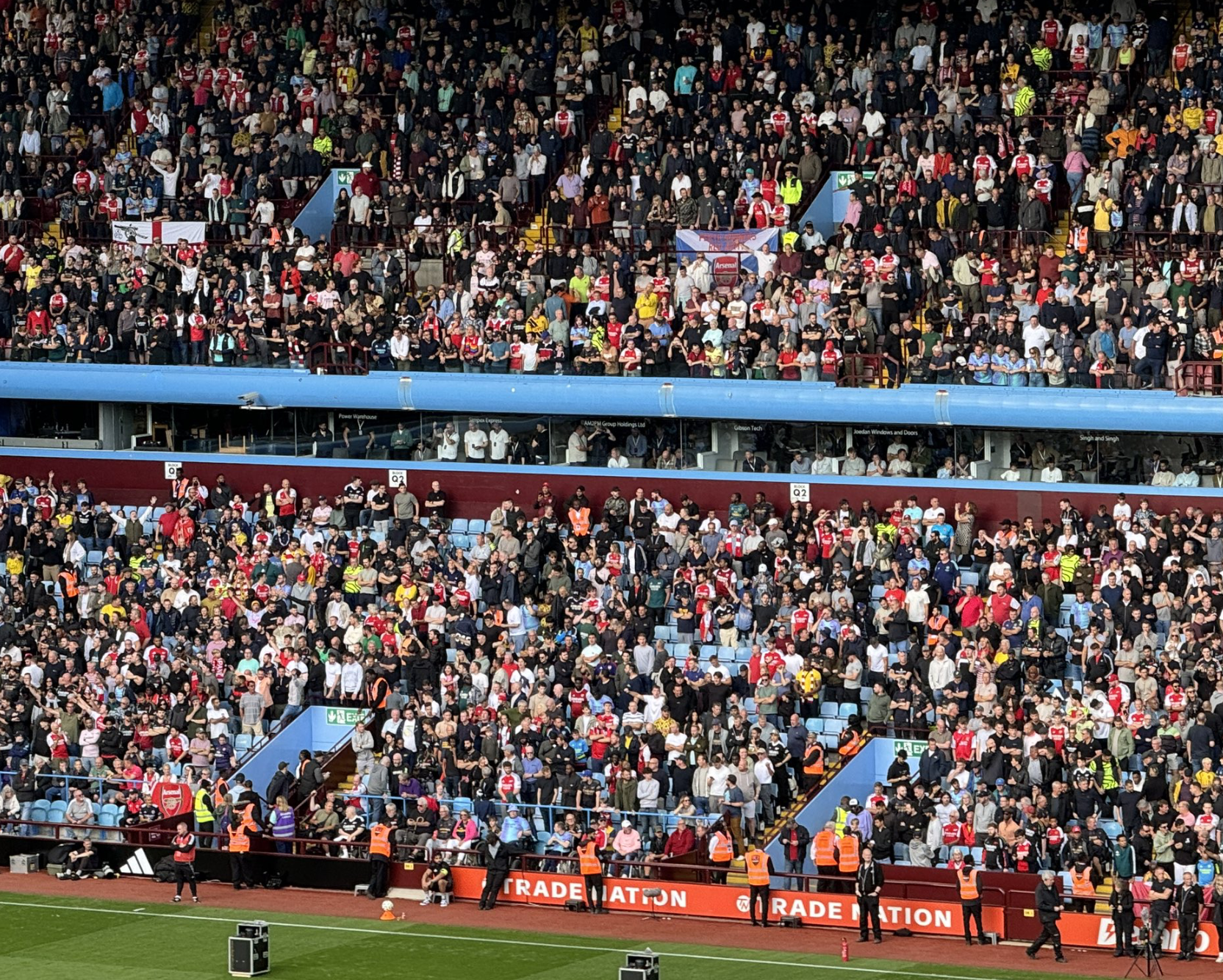 Behind enemy lines during Arsenal's victory at Villa 