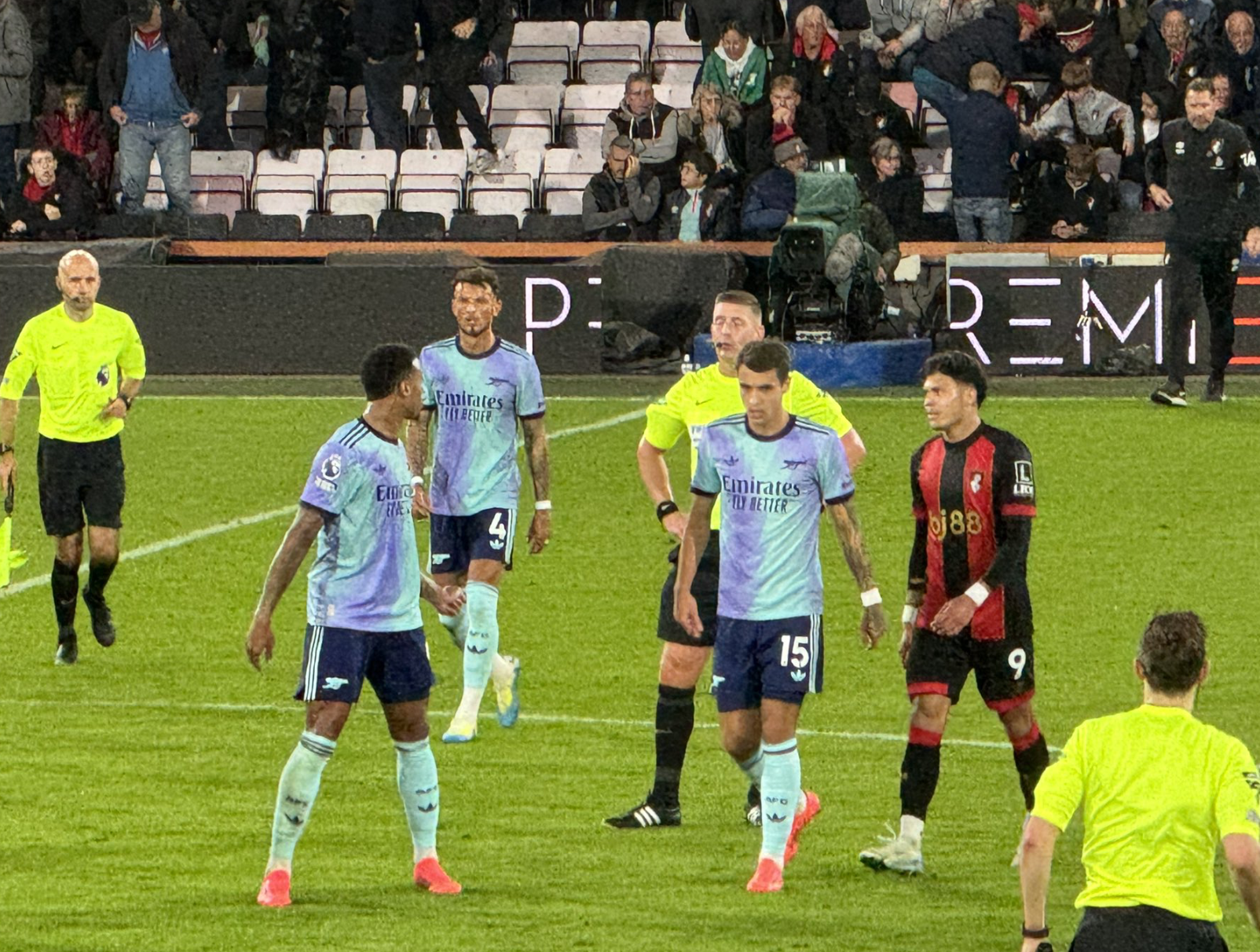 Bournemouth 2–0 Arsenal: Saliba handed first half red card as Gunners lose controversial clash 