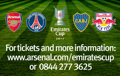 Win club level tickets to see Arsenal at the Emirates Cup