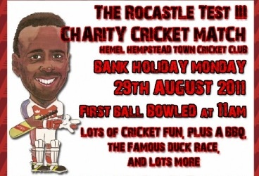 David Rocastle Cricket Fundraiser on Monday