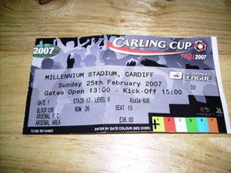 A Carling Cup Final Ticket Story